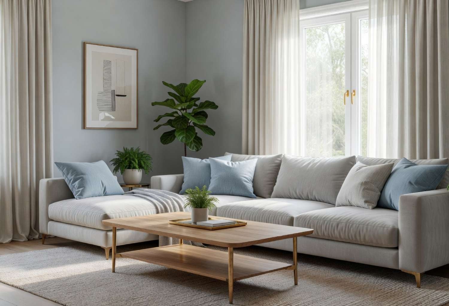 Soft Gray-Blue