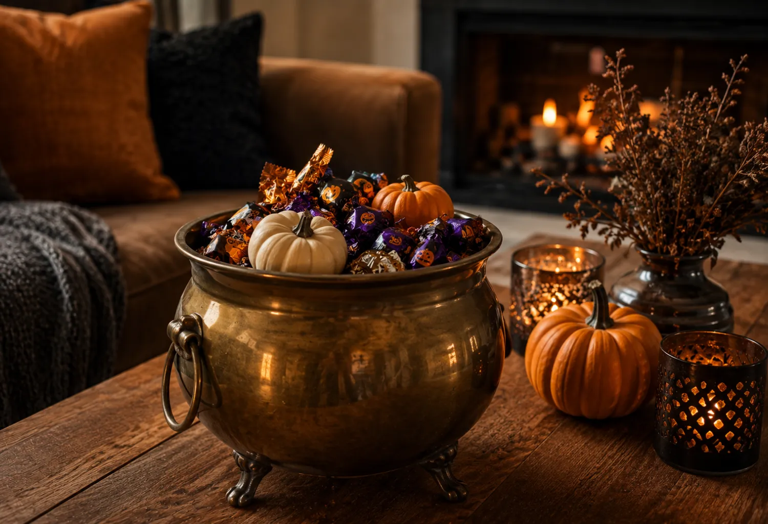 A Cauldron or Vintage Bowl of Seasonal Treats