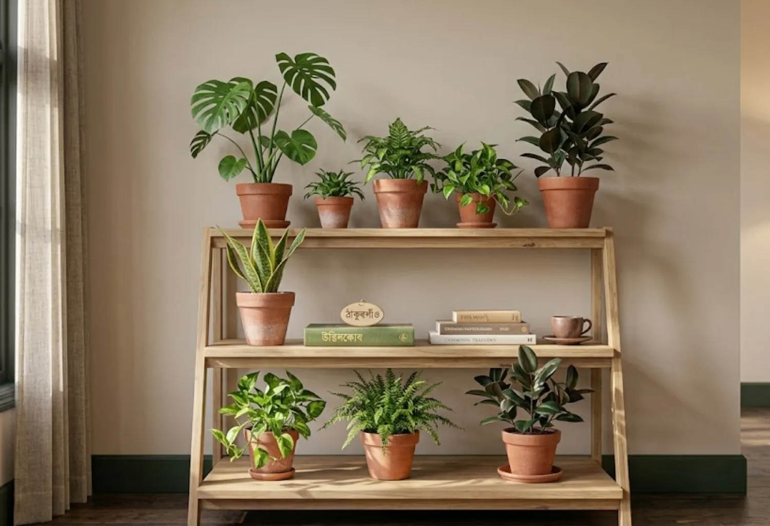 Add Greenery Through a Living Wall or Plant Shelf