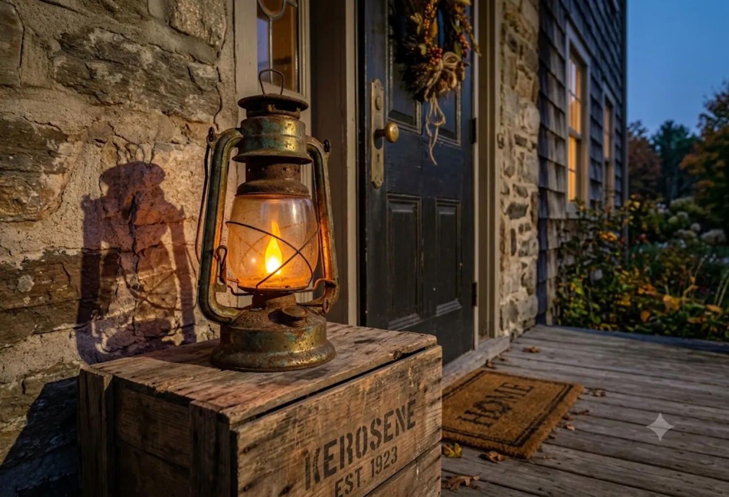 Antique Lanterns with Flickering Bulbs