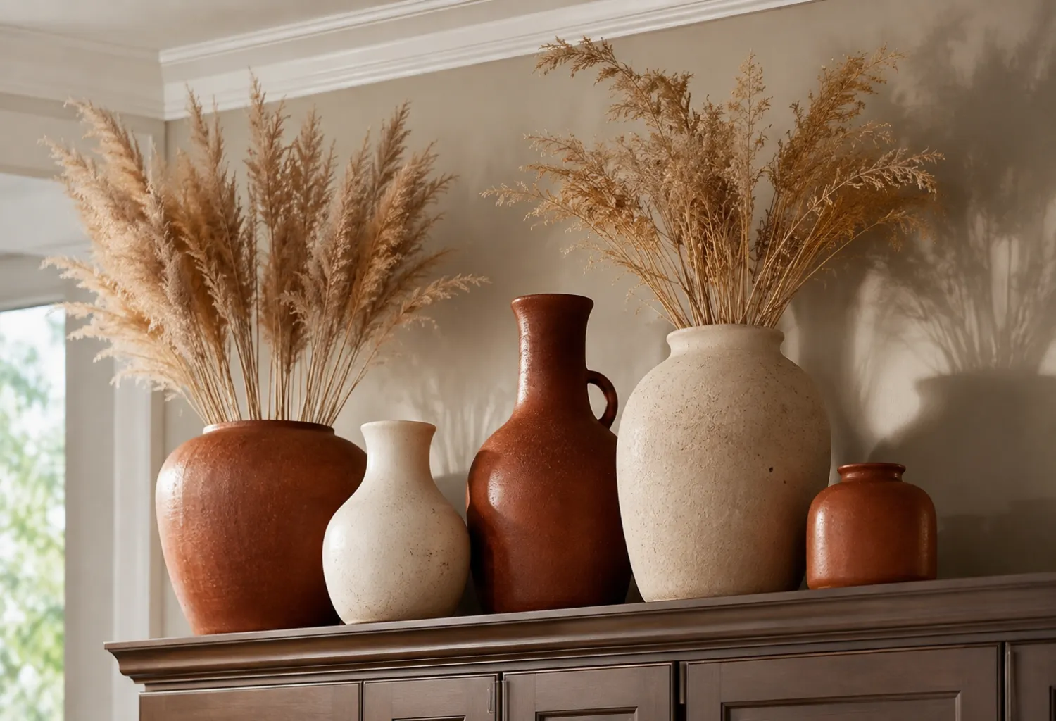 Autumn-Themed Ceramic Vases