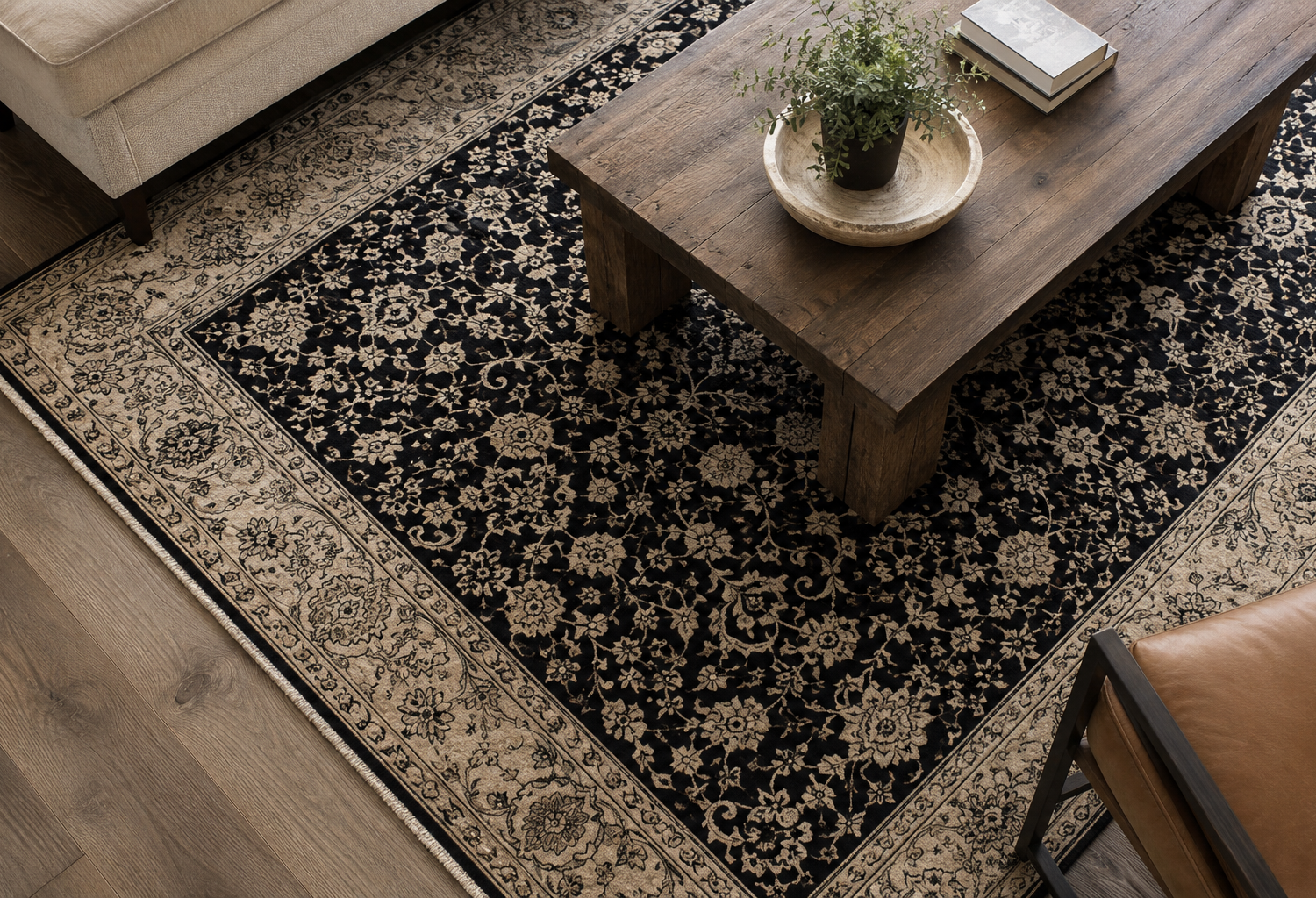 Black Accent Rug