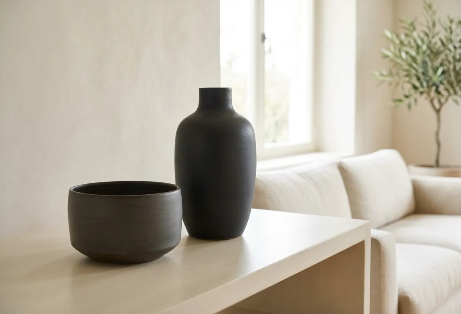Black Accent Vases or Decorative Objects