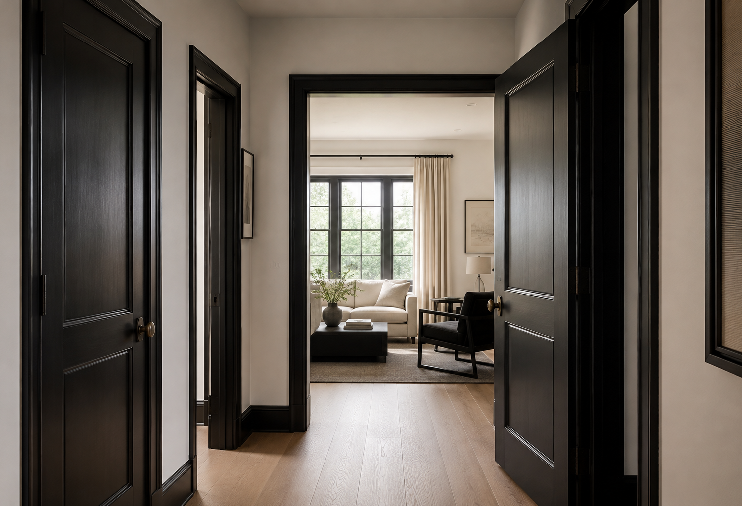 Black Doors and Trim