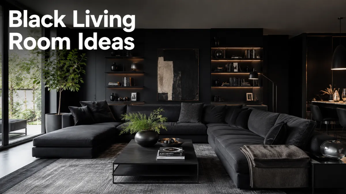 Black Living Room Ideas