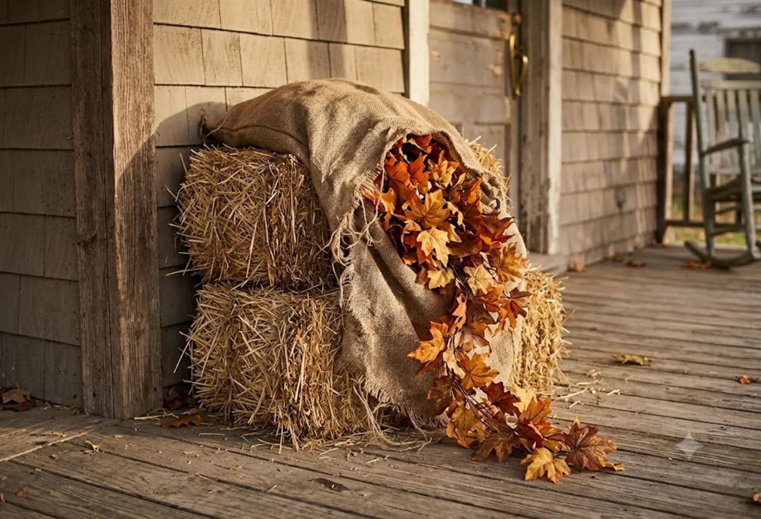 Burlap Sacks and Hay Bales