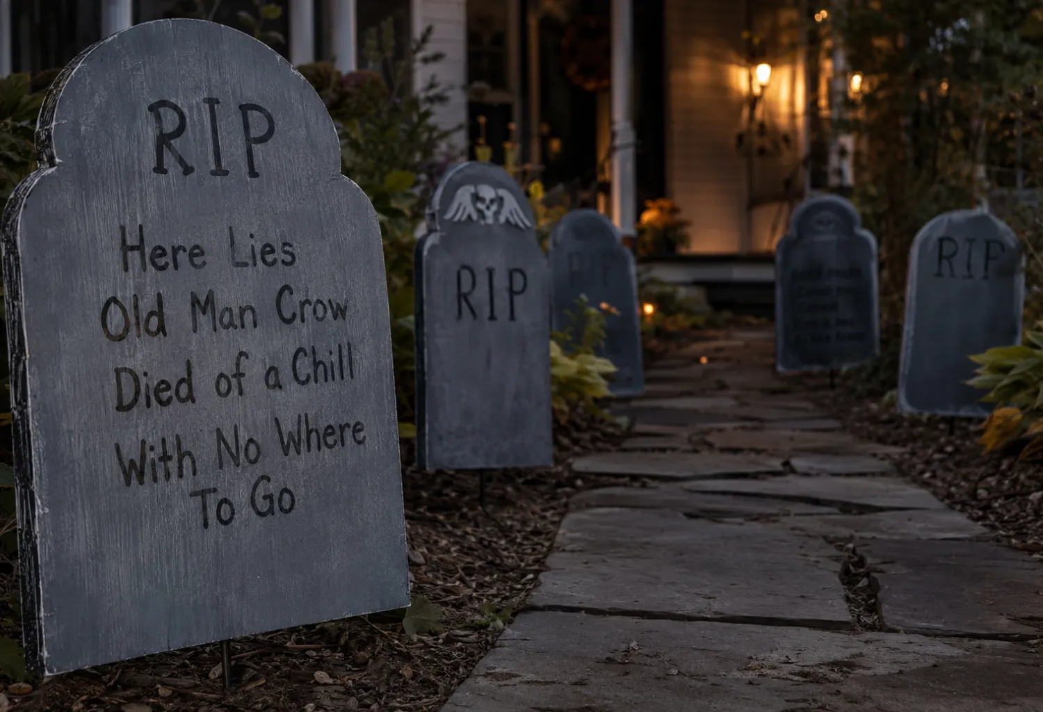 Cardboard Tombstone Cutouts