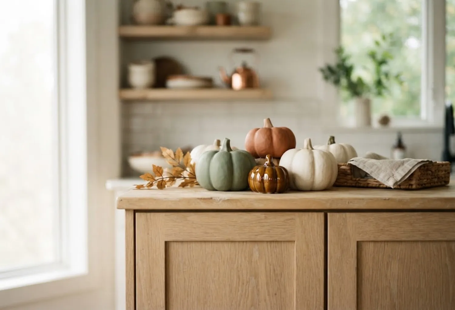 Ceramic Pumpkins in Muted Tones