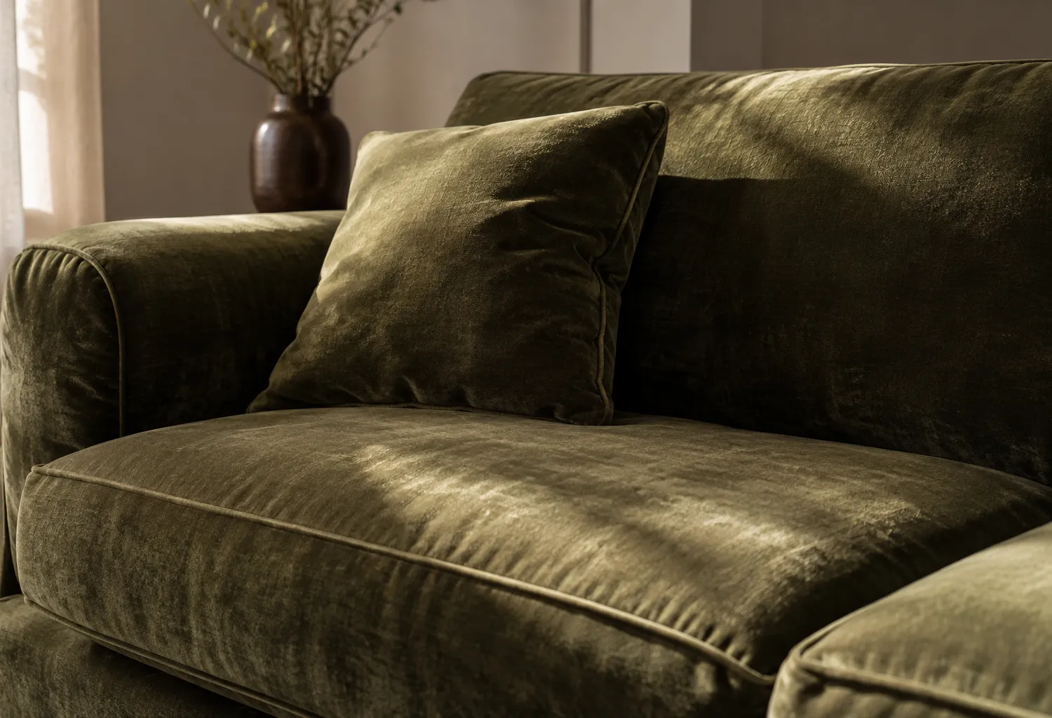 Choose a Green Velvet Sofa as the Anchor Piece