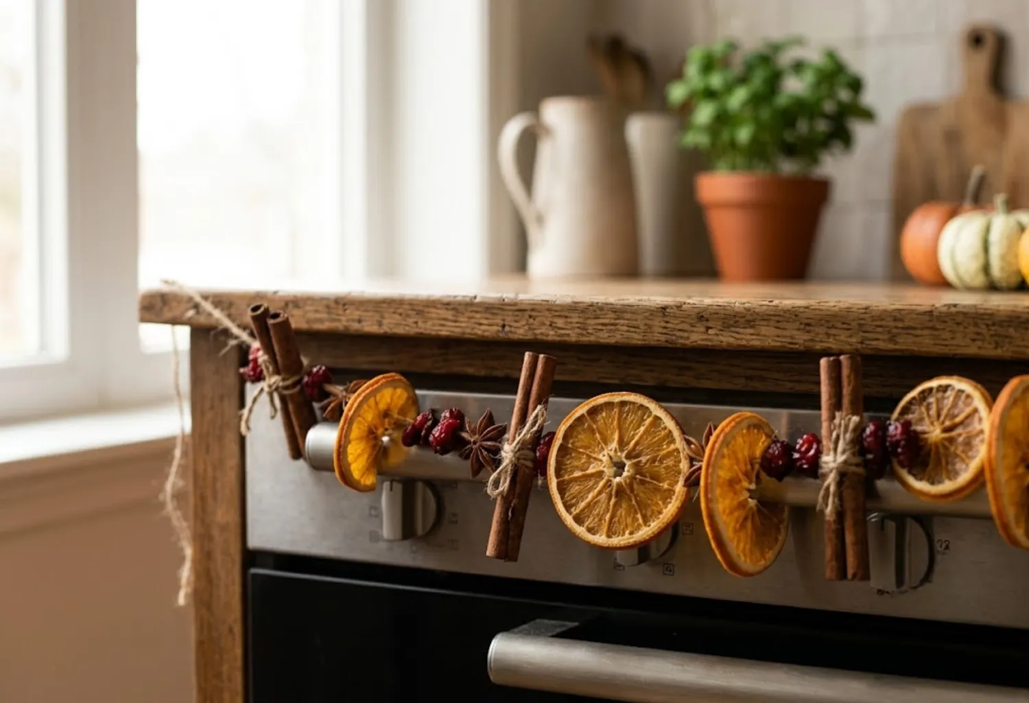 Cinnamon Stick and Dried Orange Garlands