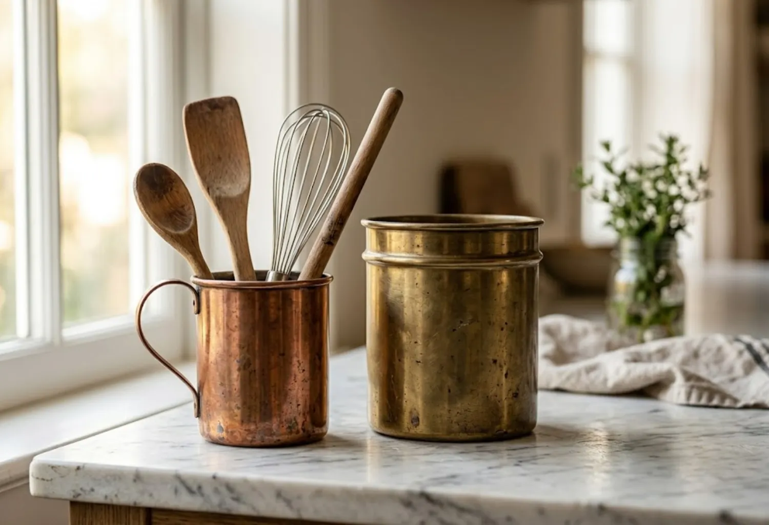 Copper and Brass Kitchen Tools