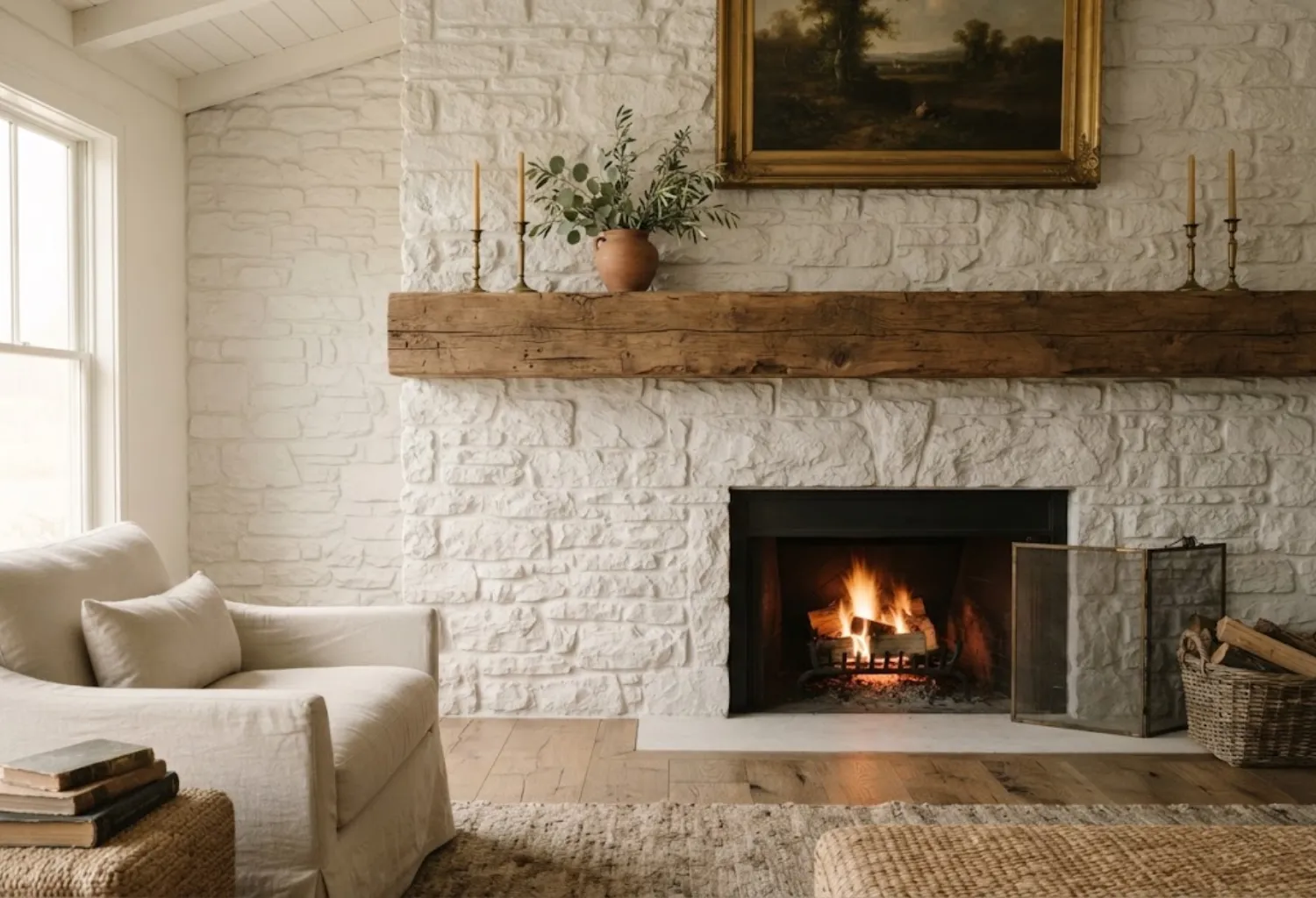 Farmhouse Fireplace Mantel