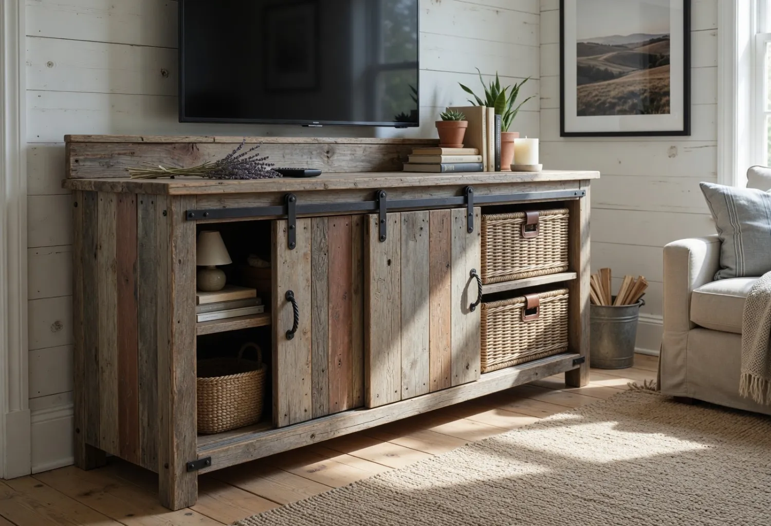 Farmhouse Style TV Console