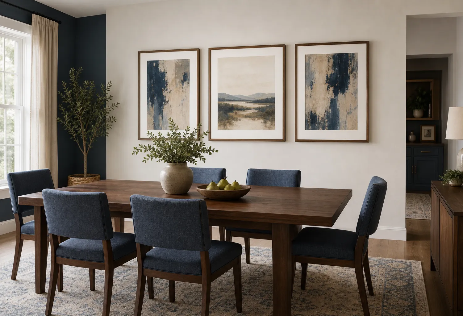 Framed Art Grouping Over the Table