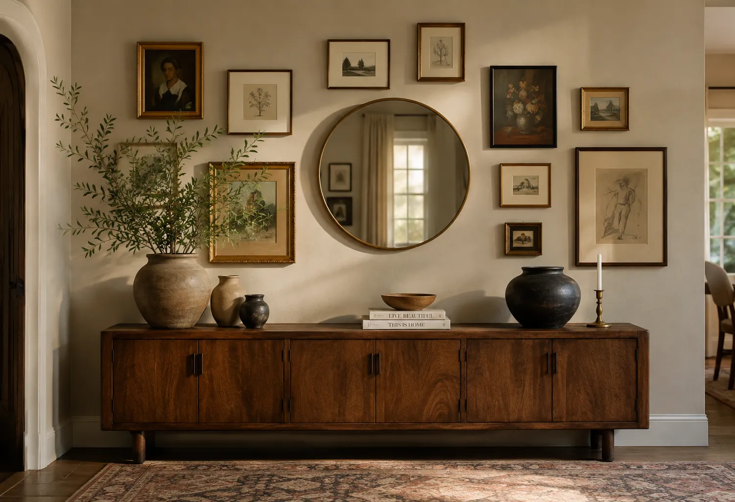 Gallery Wall Above the Buffet