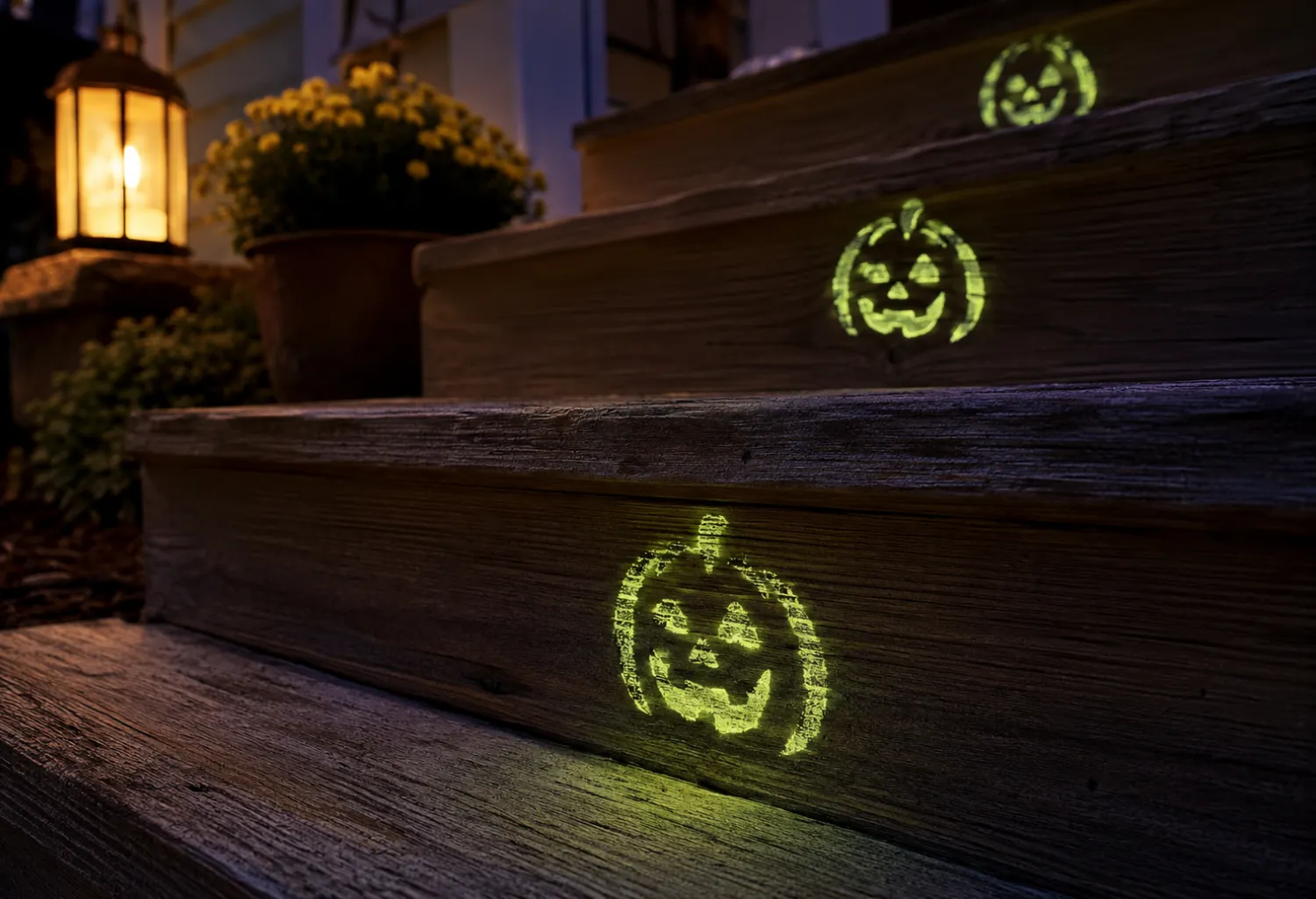 Glow-in-the-Dark Pumpkin Path