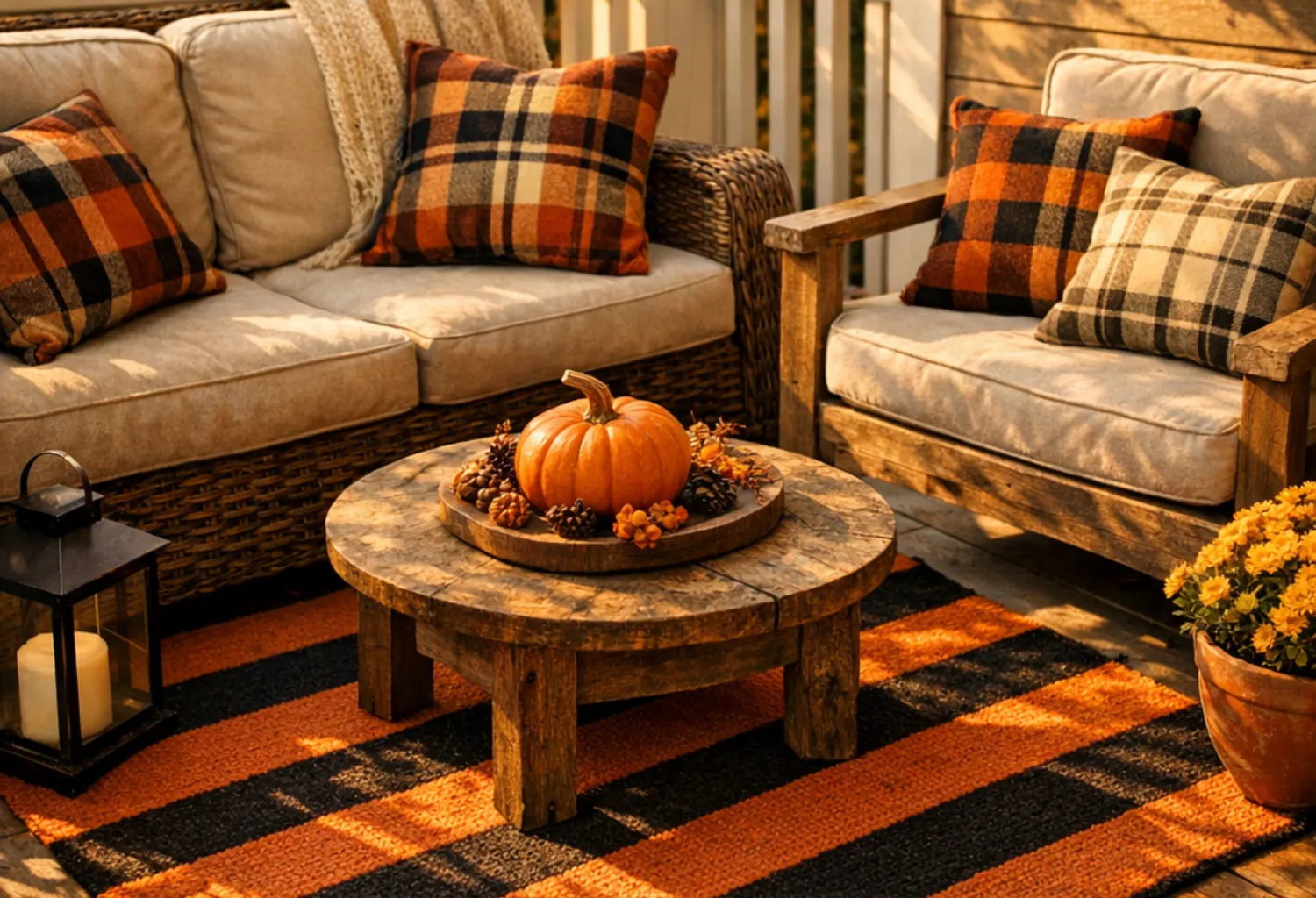 Halloween Porch Rug and Pillows
