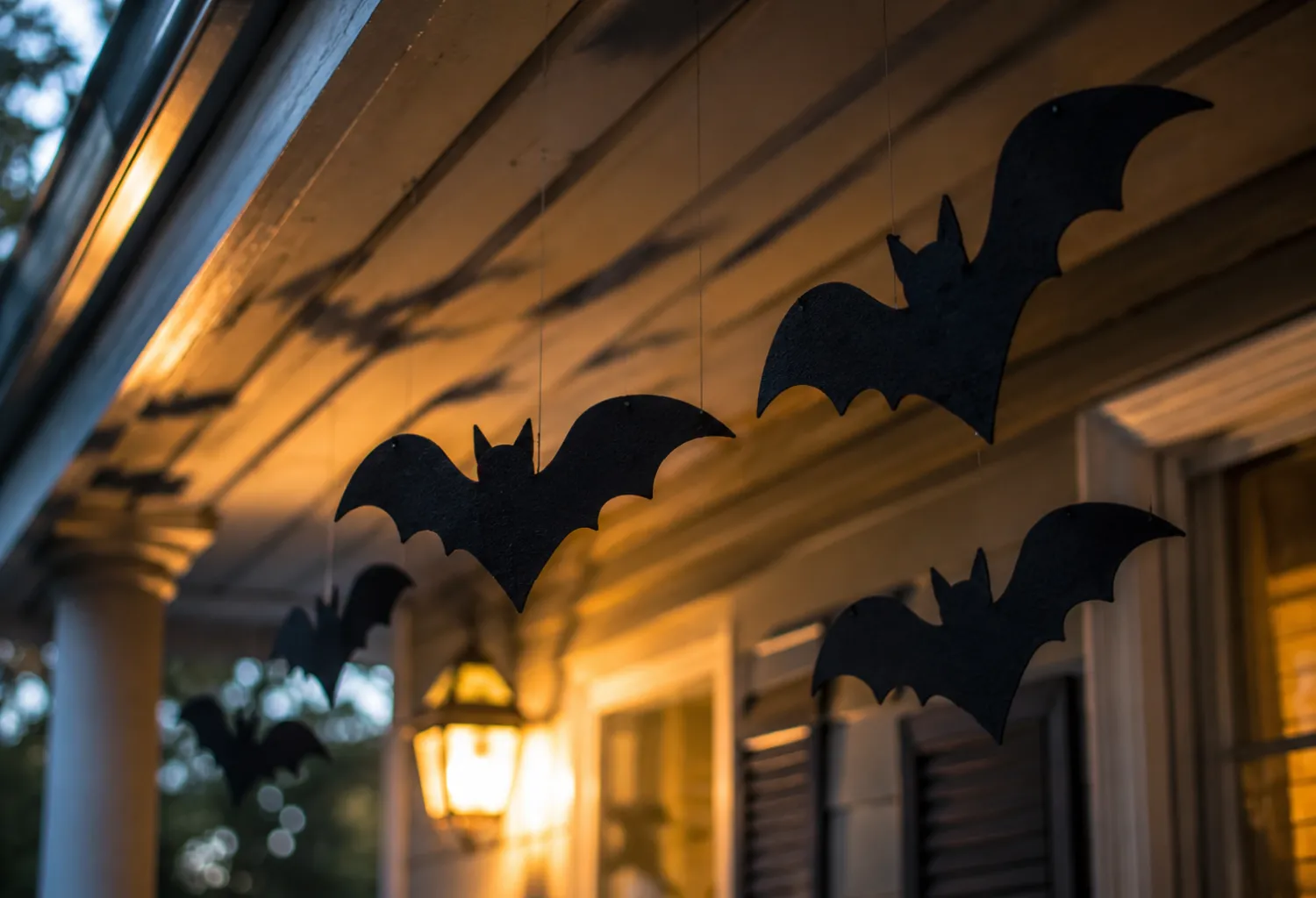 Hanging Bat Silhouette Cluster