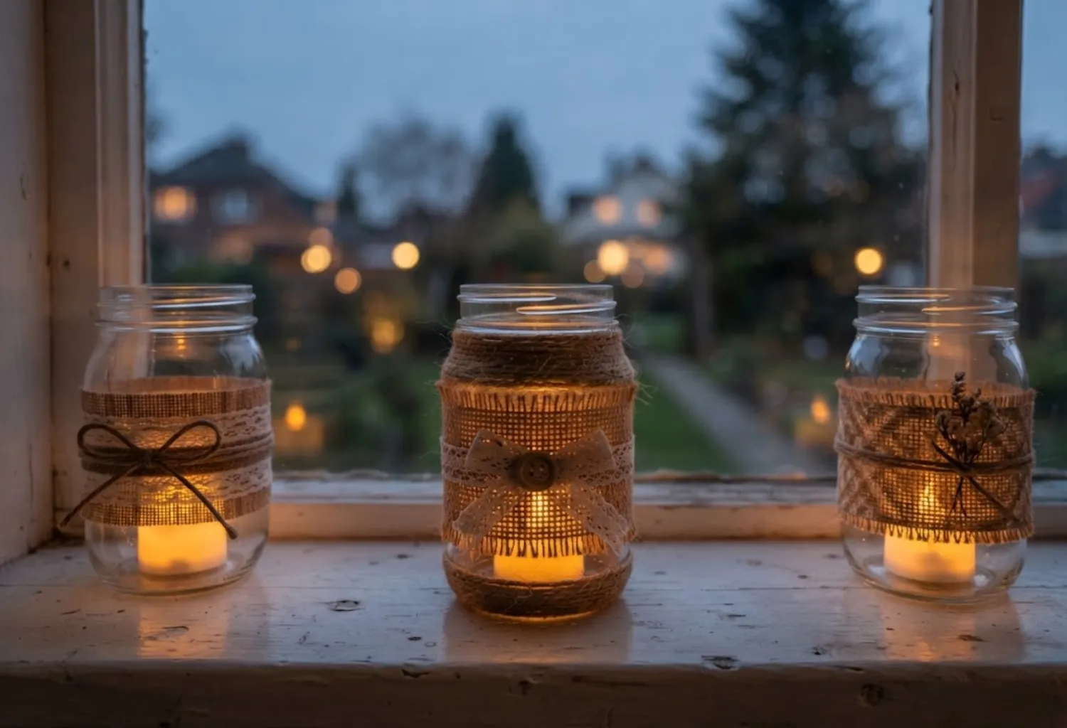 Mason Jar Lantern Trio