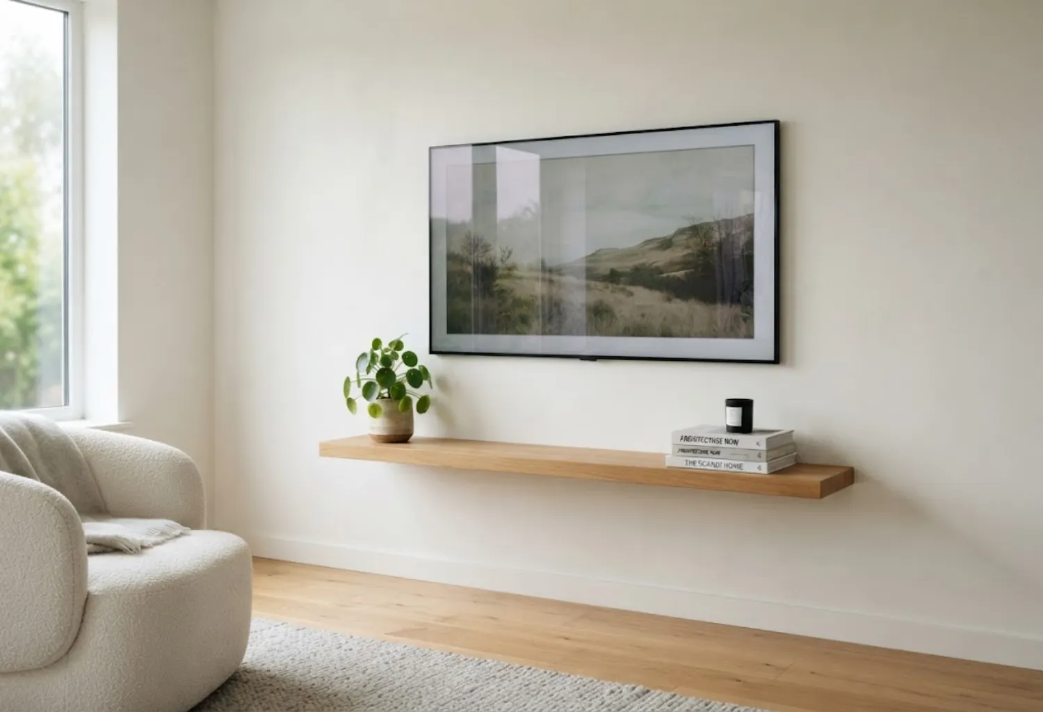 Minimalist Floating Shelf Wall