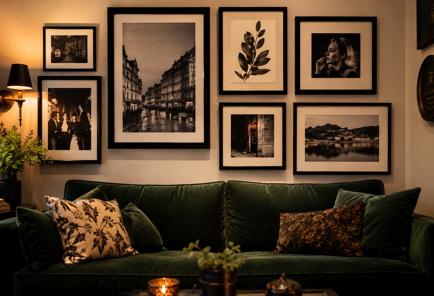 Moody Black Gallery Wall