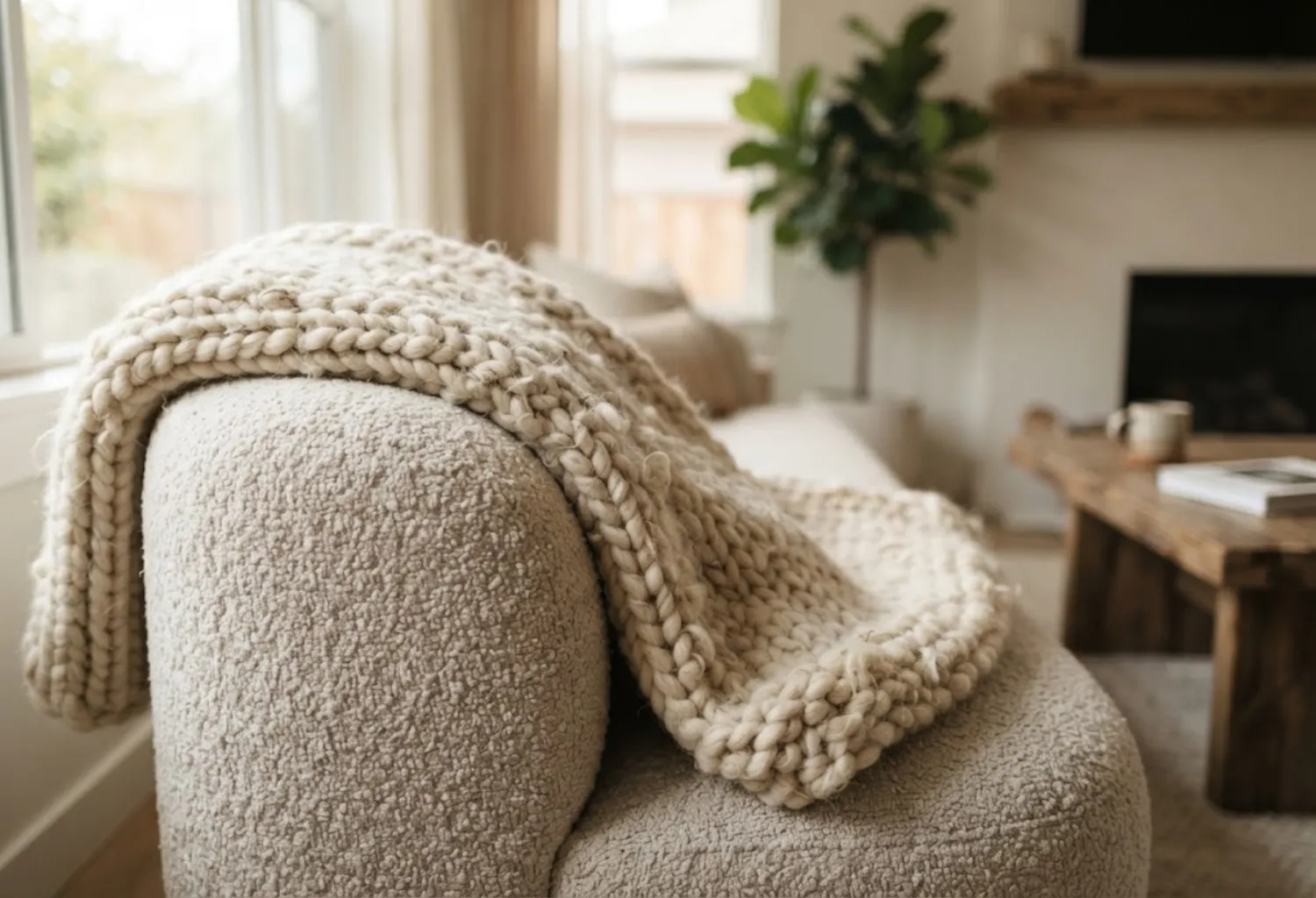 Oversized Textured Throw Blankets