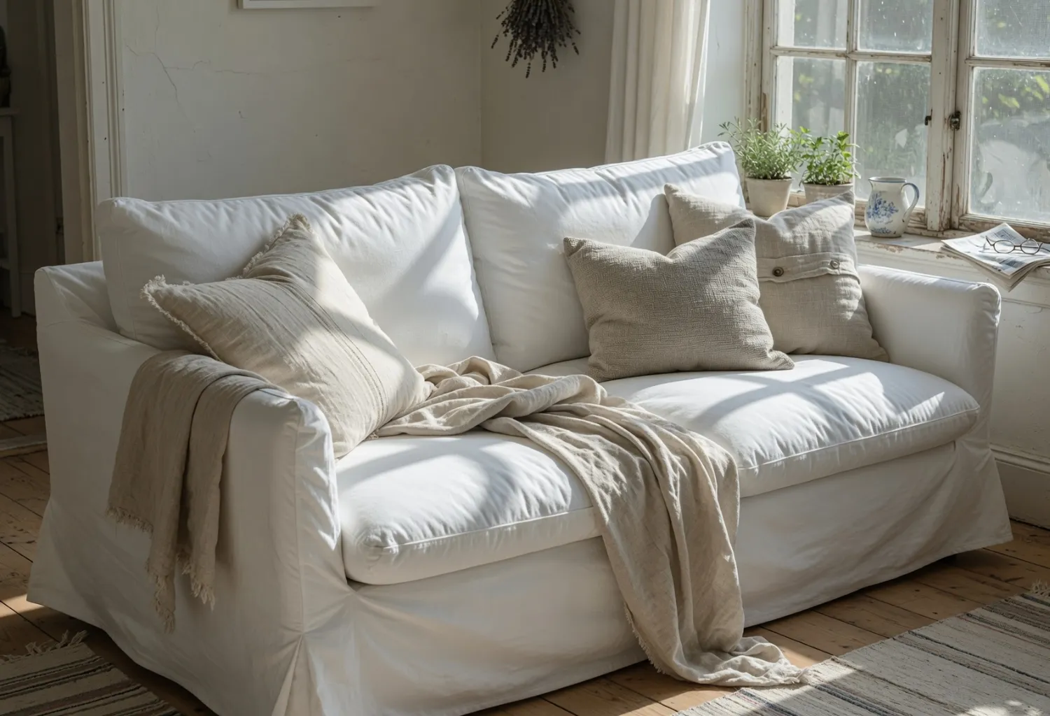 Slipcovered Sofa