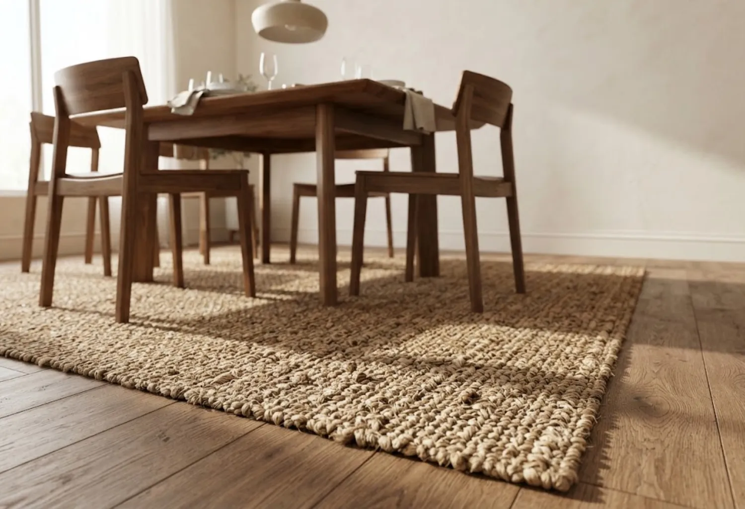 Textured Rug Underfoot