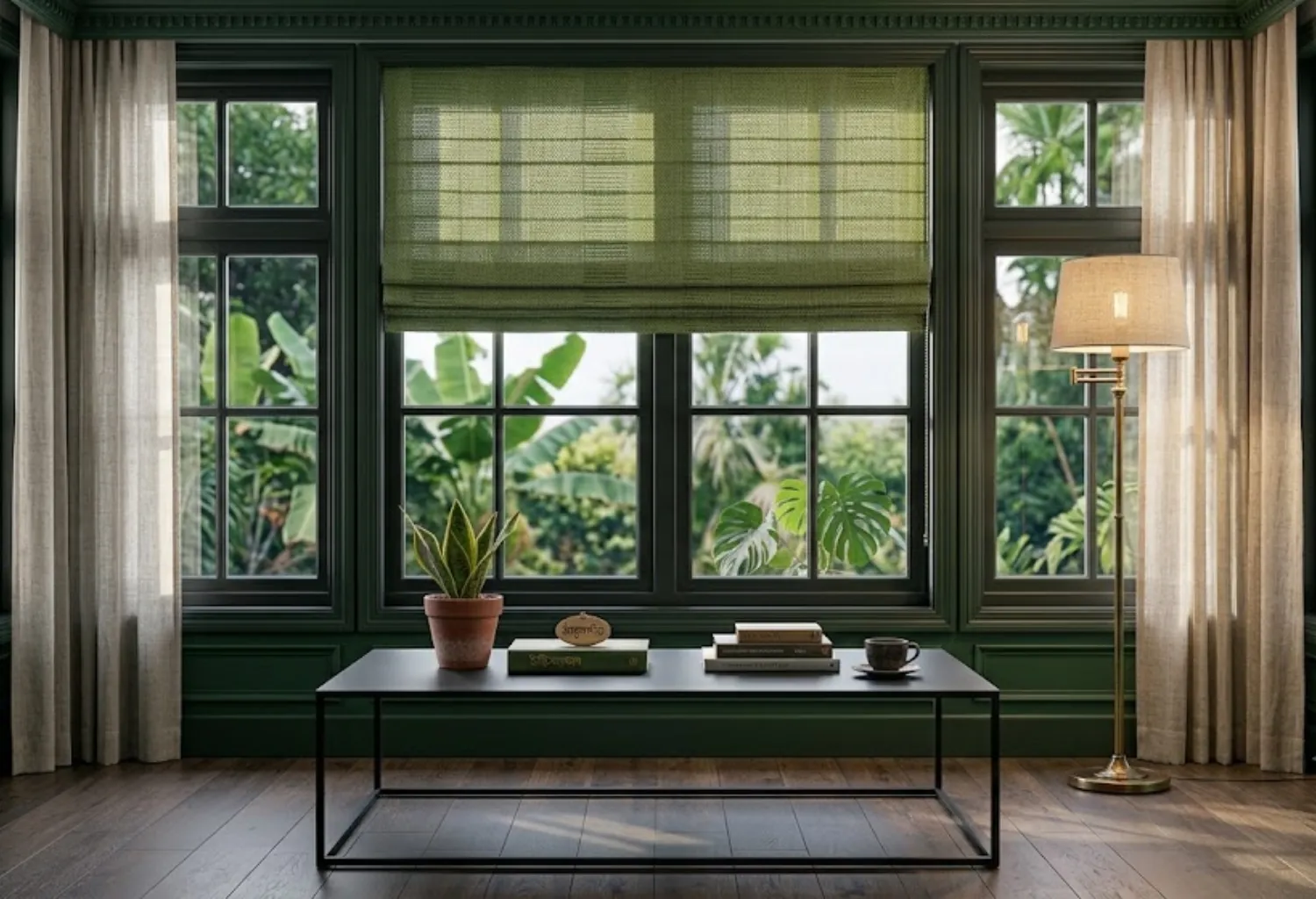 Use a Green Accent on Just the Trim or Molding