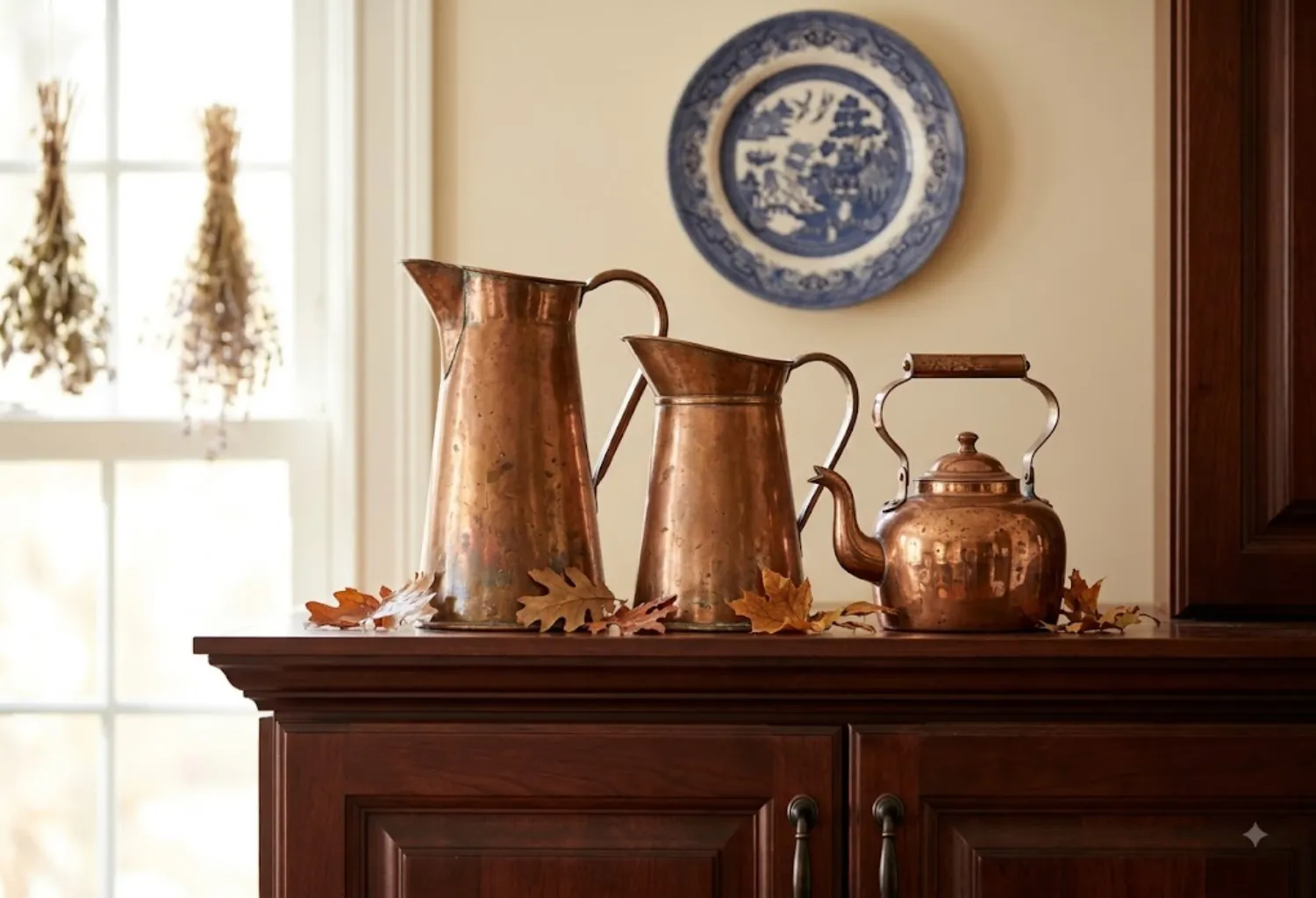 Vintage Copper Pitchers