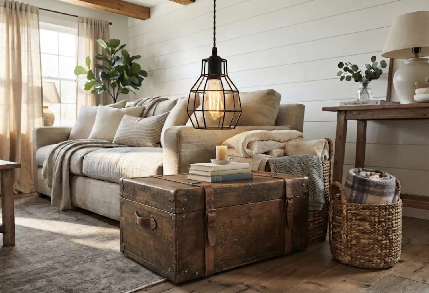 Vintage Trunk as Coffee Table