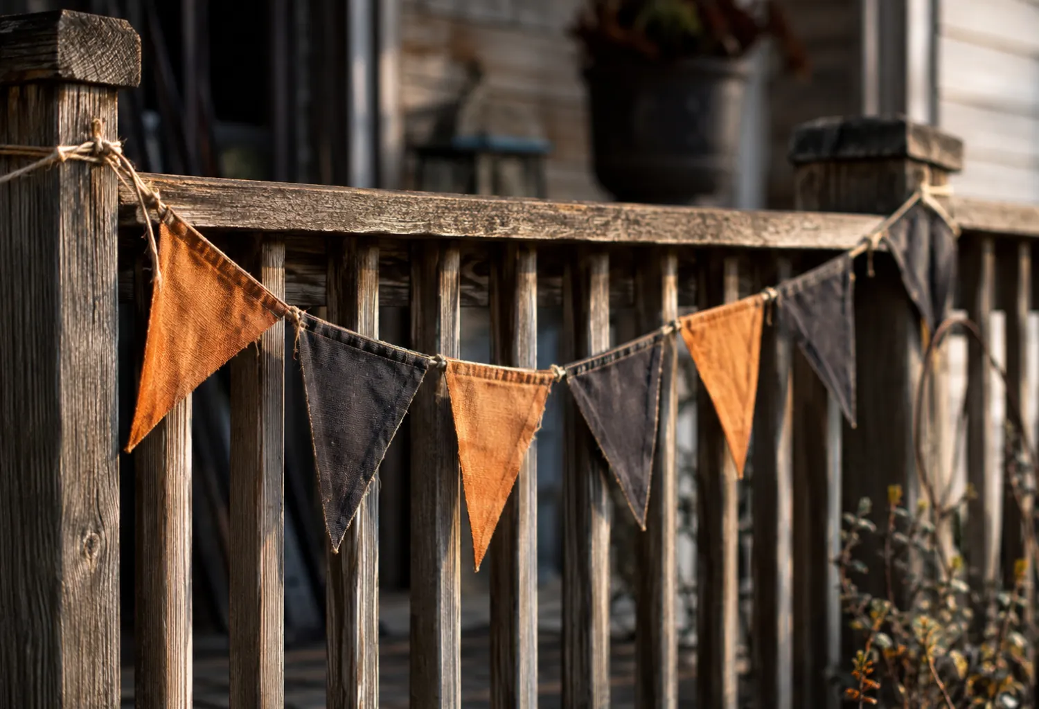 Weathered Orange and Black Bunting