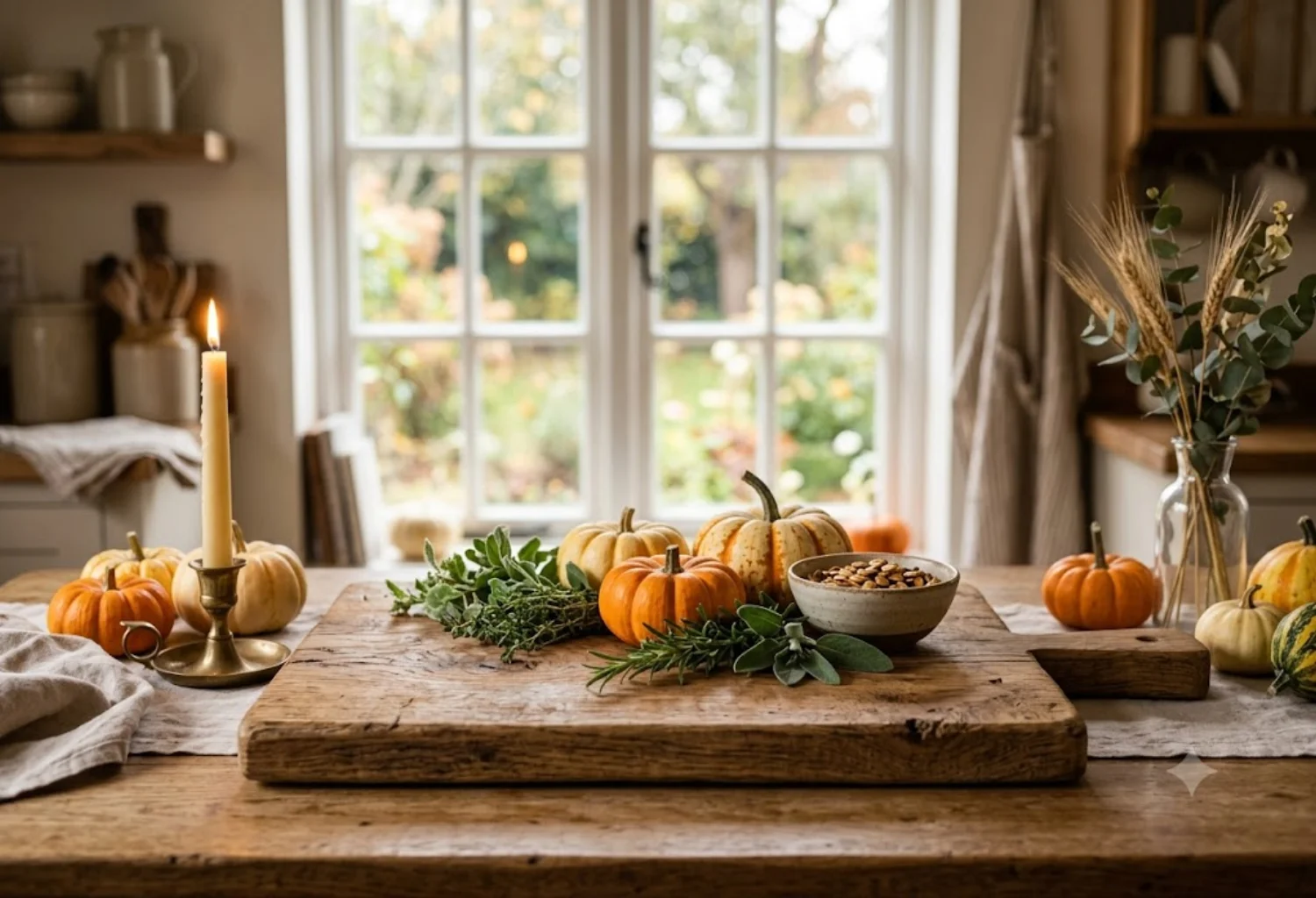 Wooden Cutting Board Centerpiece