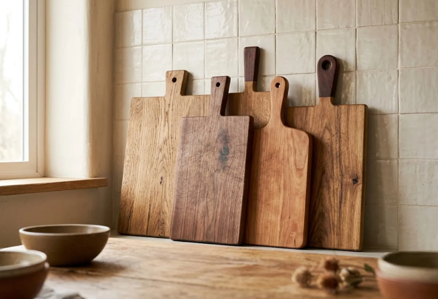 Wooden Cutting Boards on Display