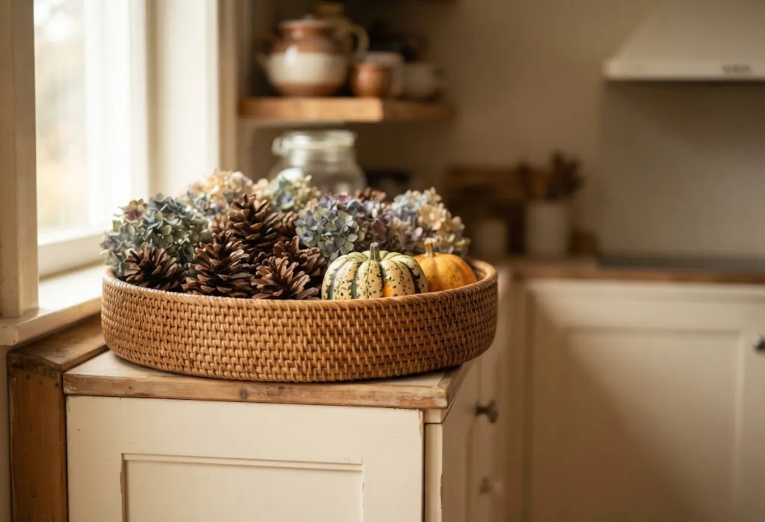 Woven Baskets with Seasonal Fillers