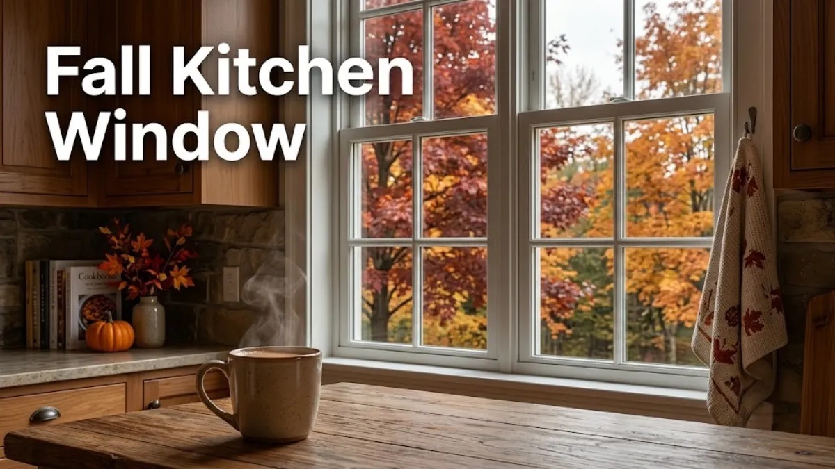 fall kitchen window