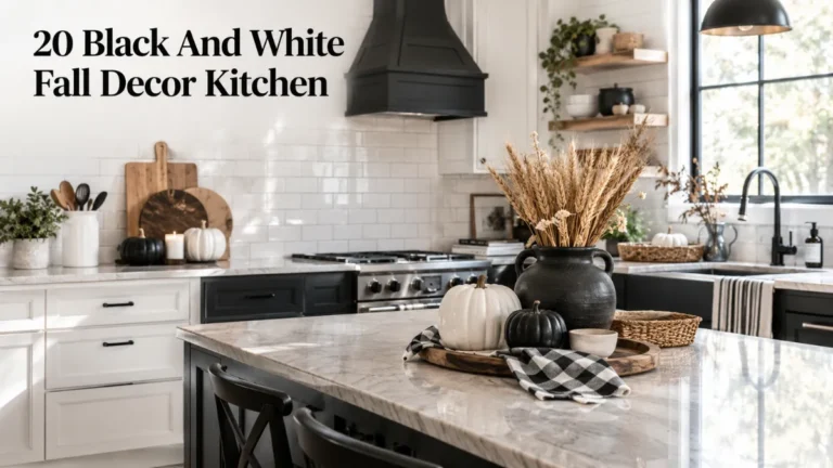 20 Black And White Fall Decor Kitchen Ideas