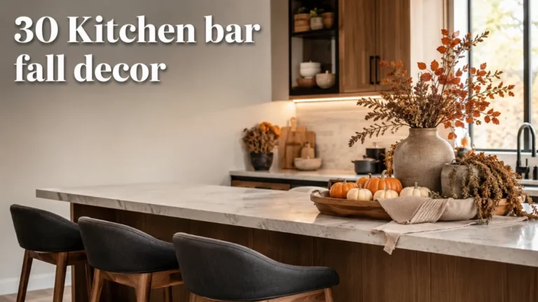 30 Kitchen Bar Fall Decor Ideas for a Cozy Autumn Look